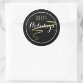 Gold Swoosh Happy Holiday Sticker (Tasche)