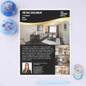 Gold Swoosh Realtor Flyer (Einzeln)