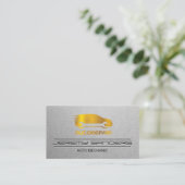 Gold-Symbol | Auto-Reparatur-Logo Visitenkarte (Stehend Vorderseite)