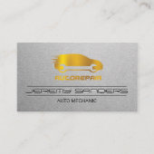 Gold-Symbol | Auto-Reparatur-Logo Visitenkarte (Vorderseite)
