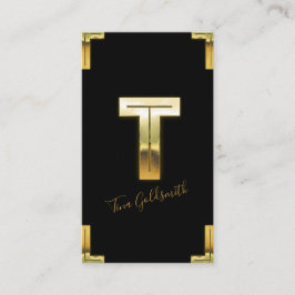 Gold T Anfangs- und GrenzVisitenkarte Visitenkarte