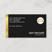 Gold Tab Minimalistisch Elegantes Schlichtes schwa Visitenkarte (Rückseite)