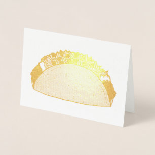 Gold Taco Mexicanischer Feinschmecker Taco Diensta Folienkarte