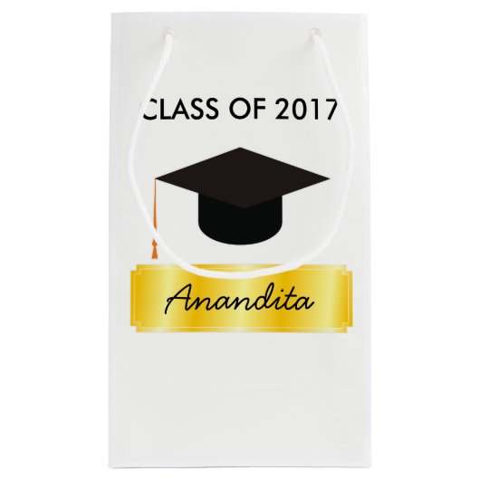 Gold-Tag-Abschluss Kleine Geschenktüte (Rückseite)