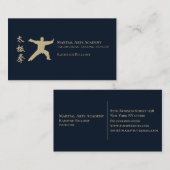 Gold Tai Chi Business Card Visitenkarte (Vorne/Hinten)