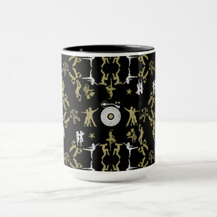 Gold-Tänzer Muster Heimdekoration Tasse