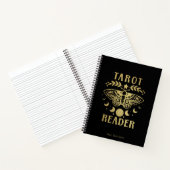 Gold Tarot Reader Moon Phase Moth Stars Notebook Notizblock (Innenseite)