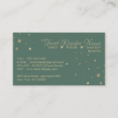 Gold Tarot Reader Stars Moon Sun Celestial Visitenkarte (Rückseite)