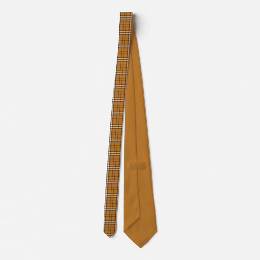 Gold Tartan Neck Tie Krawatte (Rückseite)