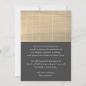 Gold Tassel & Cap 2 Foto Abschluss Ankündigung (Rückseite)