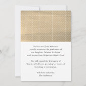 Gold Tassel & Cap 2 Foto Abschluss Ankündigung (Rückseite)