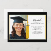 Gold Tassel Foto Graduation Party Einladung 2012 (Vorne/Hinten)