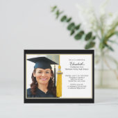 Gold Tassel Foto Graduation Party Einladung 2012 (Stehend Vorderseite)
