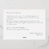 Gold Tassel Foto Script Class 2023 Abschluss Folieneinladung (Rückseite)