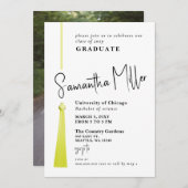 Gold Tassel Modernes Minimalistisches Foto Abschlu Einladung (Vorne/Hinten)