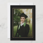 Gold Tassel Party Abschluss Einladung Foto-Karte (Rückseite)