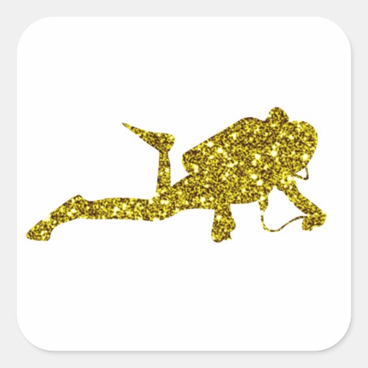 Gold Tauchen Aufkleber (Vorderseite)