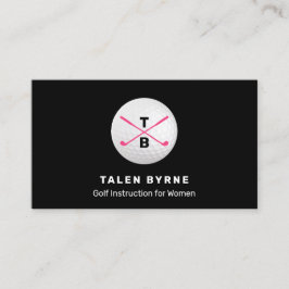 Gold-Tauchlehrerin Pro Crossed Gold Clubs Visitenkarte