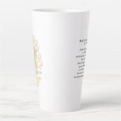 Gold Taurus Astrologie Zodiac Sign | Monogramm Milchtasse (Vorderseite)