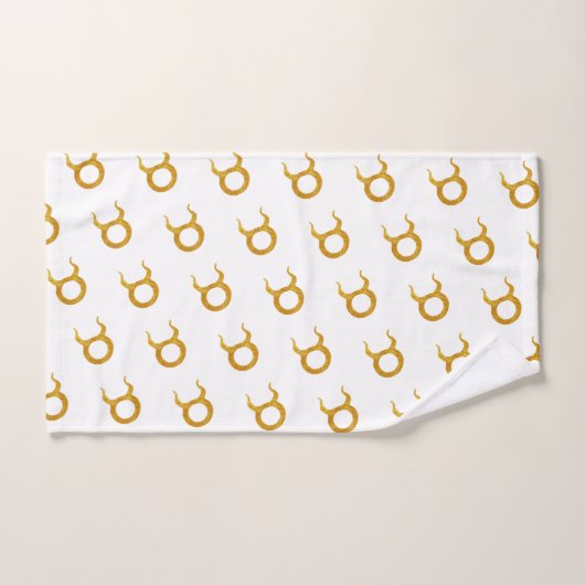 Gold Taurus Zodiac Astrologie Zeichen Badhandtuch Set (Handtuch)