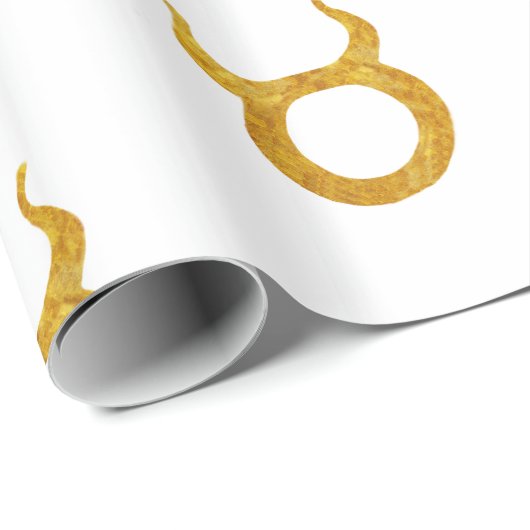 Gold Taurus Zodiac Astrologie Zeichen Geschenkpapier (Rolleneckpunkt)