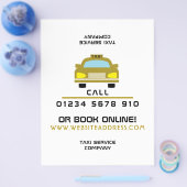 Gold Taxi Cab Logo with Price List Flyer (Einzeln)