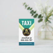 Gold Taxi Fahrer Medallion Chauffeur Visitenkarte (Stehend Vorderseite)