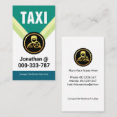 Gold Taxi Fahrer Medallion Chauffeur Visitenkarte (Vorne/Hinten)