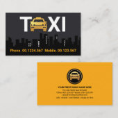 Gold Taxi Gebäude Silhouette Visitenkarte (Vorne/Hinten)