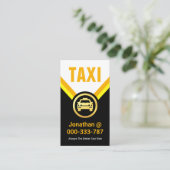 Gold Taxi Medallion Cab Fahrer Visitenkarte (Stehend Vorderseite)