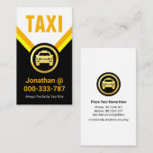 Gold Taxi Medallion Cab Fahrer Visitenkarte (Vorne/Hinten)