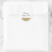 Gold Teacup Umschlag Aufkleber & Sticker (Tasche)