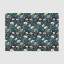 Gold & Teal Ethereal Jellyfish 