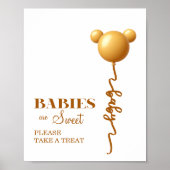 Gold Teddy Balloon Babies Are Sweet Poster (Vorne)