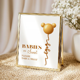 Gold Teddy Balloon Babies Are Sweet Poster