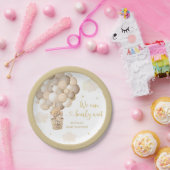 Gold Teddy Bear Hot Air Ballon Babydusche Pappteller (Party)