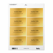 Gold Template Elegante Moderne Skriptadresse (Vorne)