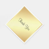 Gold Template Vielen Dank Typografie Text Elegant Serviette (Ecke)