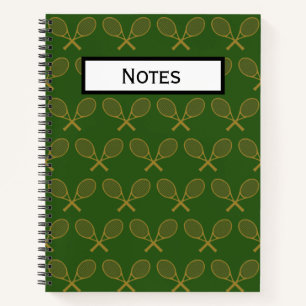 Gold Tennis Racket Notizblock