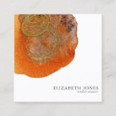 Gold Terracotta Watercolor Räume Designer Quadratische Visitenkarte (Vorderseite)