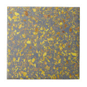 Gold Terrazzo Pattern Fliese (Vorderseite)