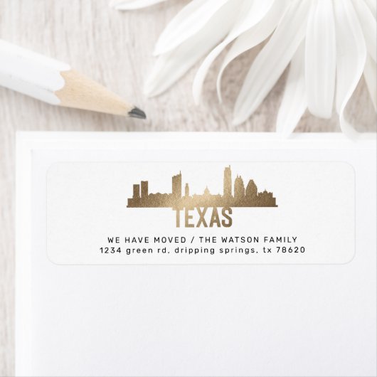 Gold texas Moving Announcement Rücksendeadresse (Insitu)
