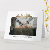 Gold texas Staat Moving Announccard Karte (Gelbe Blume)