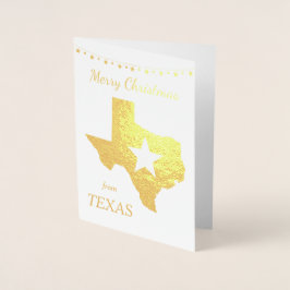 Gold Texas Star Foto Template Weihnachten Folienkarte