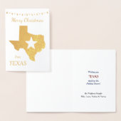 Gold Texas Star Weihnachten Folienkarte (Anzeige)