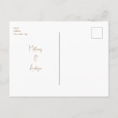 Gold Text Champagner Tower Rettete unser Datum II Postkarte (Rückseite)