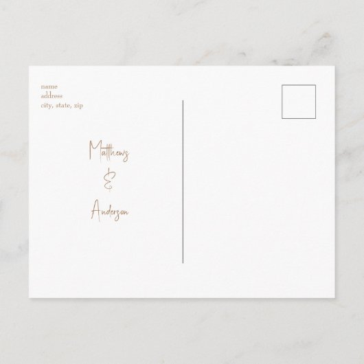 Gold Text Champagner Tower Rettete unser Datum II Postkarte (Rückseite)