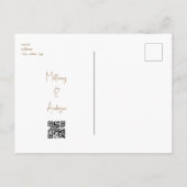 Gold Text Champagner Tower Rettete unser Datum Postkarte (Rückseite)