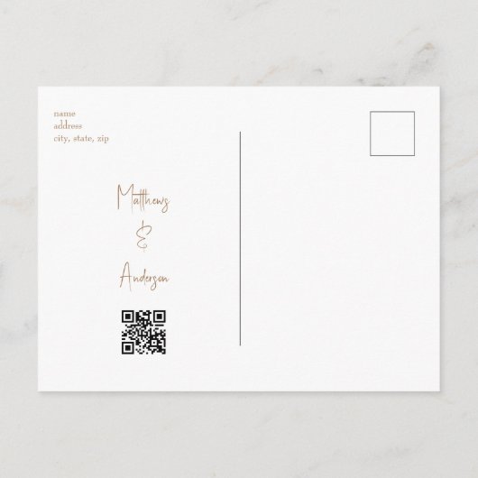 Gold Text Champagner Tower Rettete unser Datum Postkarte (Rückseite)