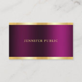 Gold Text Elegant Purple Template Professional Visitenkarte (Vorderseite)